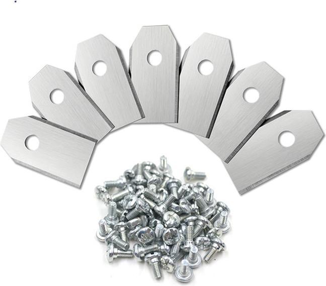Werkstein Ersatz Stahlrasenmäher Klingen Rasentrimmer für Husqvarna / Gardena inkl. Schrauben - 9er Set (Lawn mower, Lawn mower blades + replacement blades garden machinery)