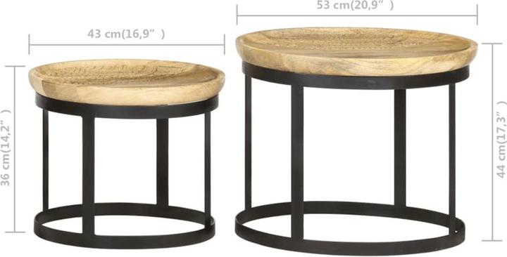 Actual product image vidaXL Couchtisch (53 x 53 x 44 cm)