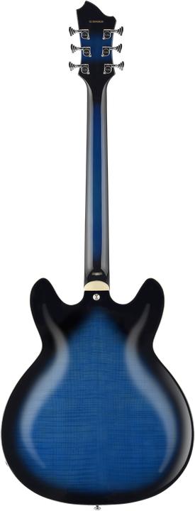 Image du produit Hagstrom Guitare électrique, Super Viking, Dark Baltic Sea Flame (Guitare semi-acoustique)