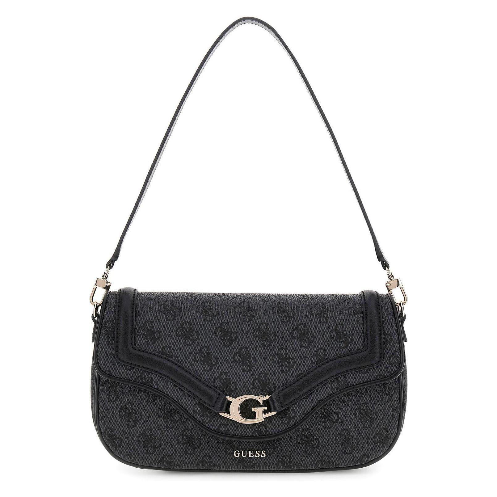 Guess, Damen, Handtasche, Dea Flap, Grau
