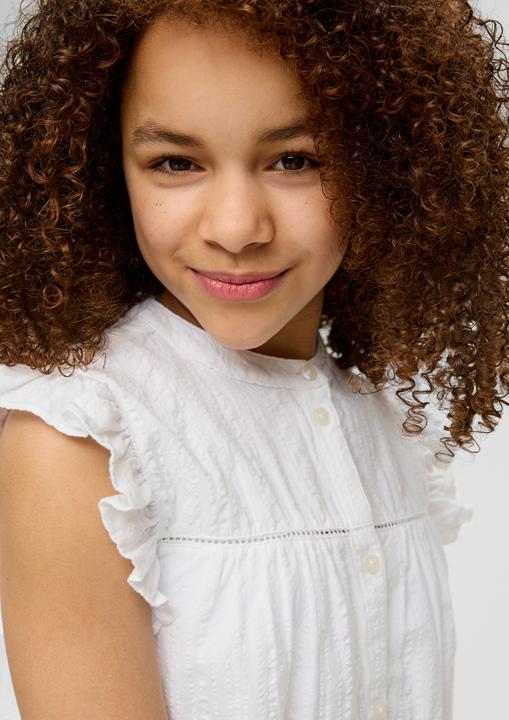 Produktbild s.Oliver Bluse Bluse mit kurzen Volantärmeln (M)