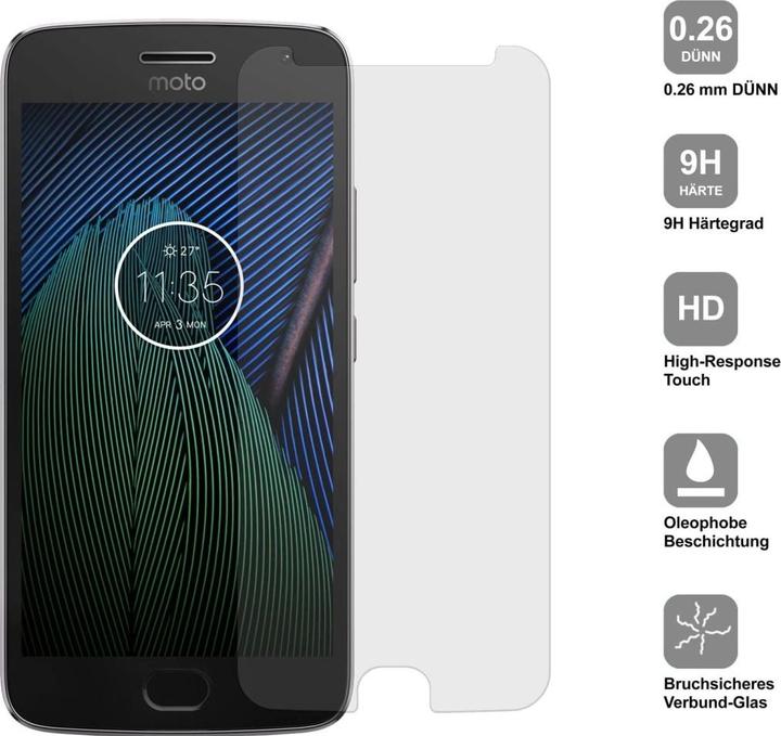 Image du produit Screenguard Motorola Moto G5S Plus Film de protection en verre blindé Case Friendly Design (1 pcs, Motorola Moto G5S Plus)