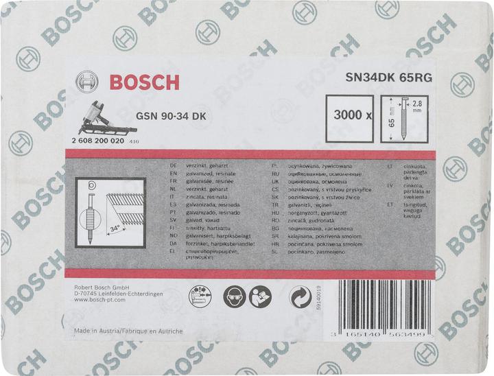 Productafbeelding Bosch Professional Zubehör D-kop stripnagel SN34DK 65