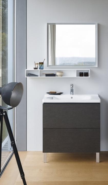 Produktbild Duravit Waschtischunterbau L-CUBE 400x364x241mm Ans li schwarz hochglanz (36.5 x 40 x 24 cm)