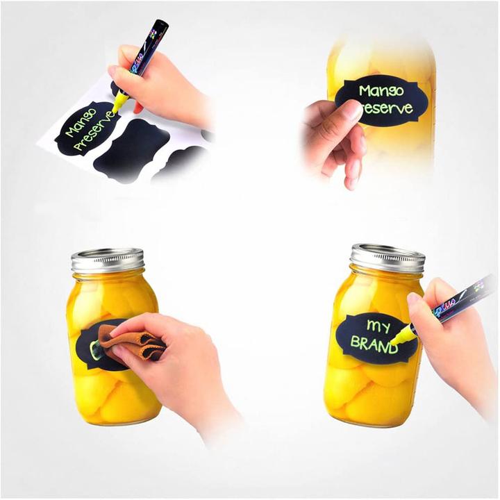 Image du produit I Am Creative Étiquettes Craie Tableau Look Ardoise Autocollants