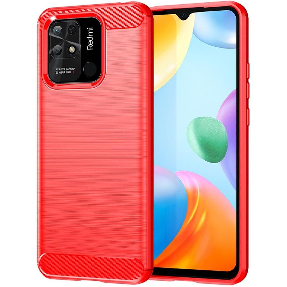 König Design Hülle Handy Schutz für Xiaomi Sony Samsung Case Cover Bumper Carbon Optik Etuis (Xiaomi Redmi 10C), Smartph...