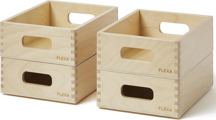 Image du produit Flexa Caisse de rangement Play Mini Set de 4 pièces