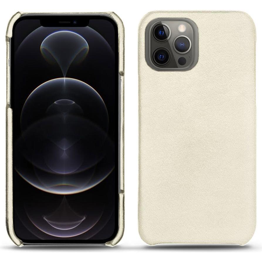 Noreve Lederschutzhülle (Apple iPhone 12 Pro), Smartphone Hülle, Weiss