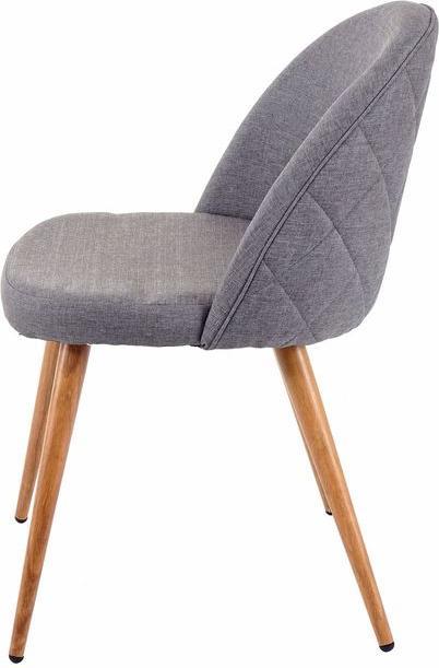 Produktbild Mendler 4x Esszimmerstuhl HWC-D53, Stuhl Küchenstuhl, Retro 50er Jahre Design, Stoff/Textil dunkelgrau