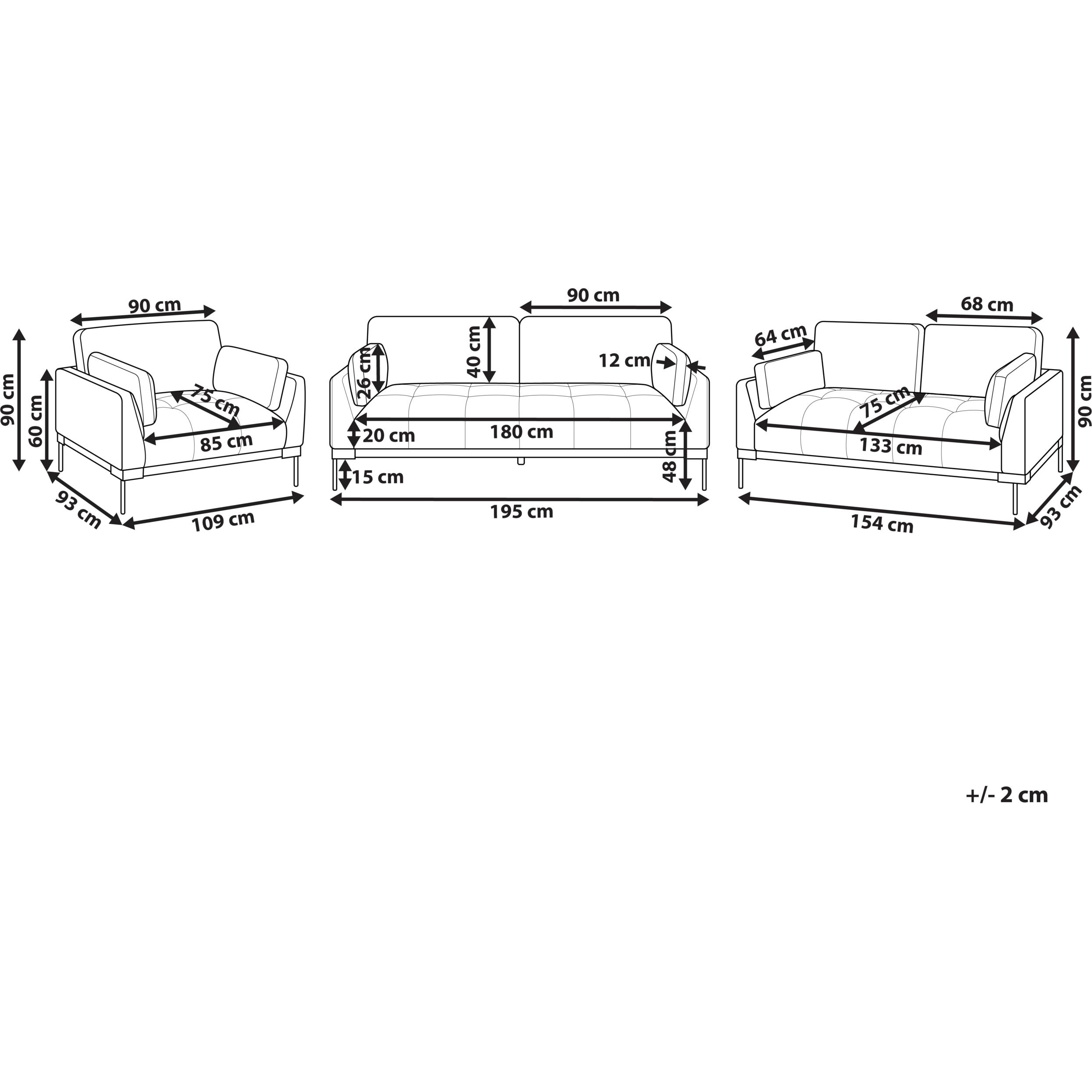 Thumbnail - Beliani, Sofa, Skaven (2-Sitzer, 3-Sitzer)