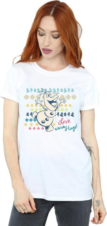 Immagine prodotto Disney Frozen I Love Warm Hugs Maglietta Ampia Donna (XL)