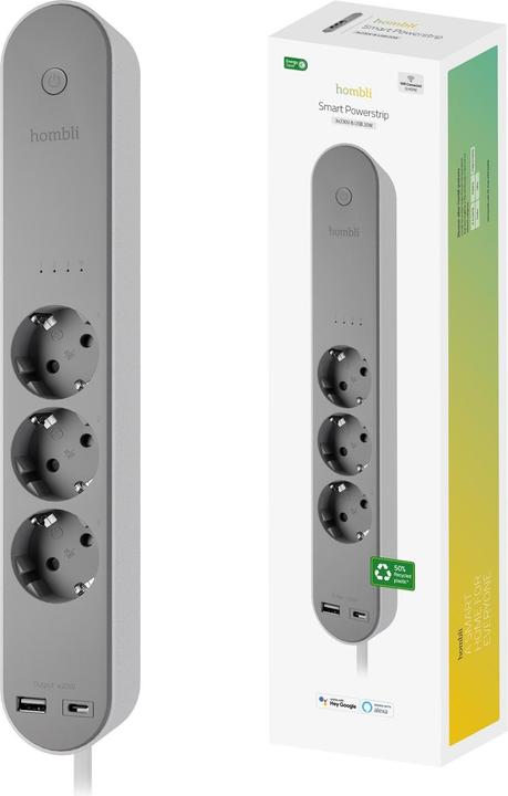 Hombli smarte Steckdosenleiste (3 x, USB-C, USB-A, 1.50 m)