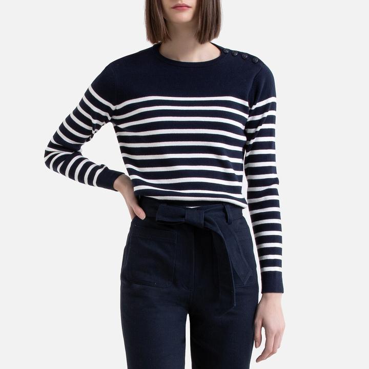 Produktbild La Redoute Collections Matrosenpullover aus Bio-Baumwolle (XXL)