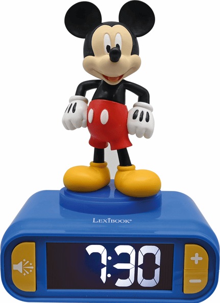 Actual product image Lexibook Mickey Mouse alarm clock with 3D night light figure and special ringtones
