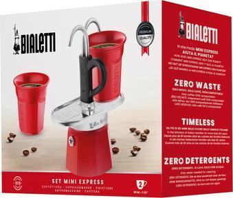 Actual product image Bialetti kawiarka Mini Express czerwona 2tz + 2 filiżanki (2 Cups)