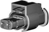 Actual product image TE Connectivity Buchsengehäuse, Buchse, 1 Reihen, 2 Pole, Schwarz