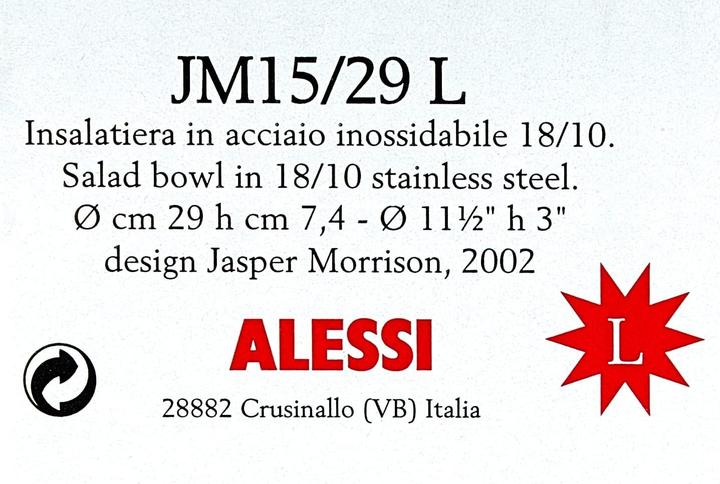 Actual product image Alessi Salad bowl silver (29 cm, 2.30 l, 1 x)
