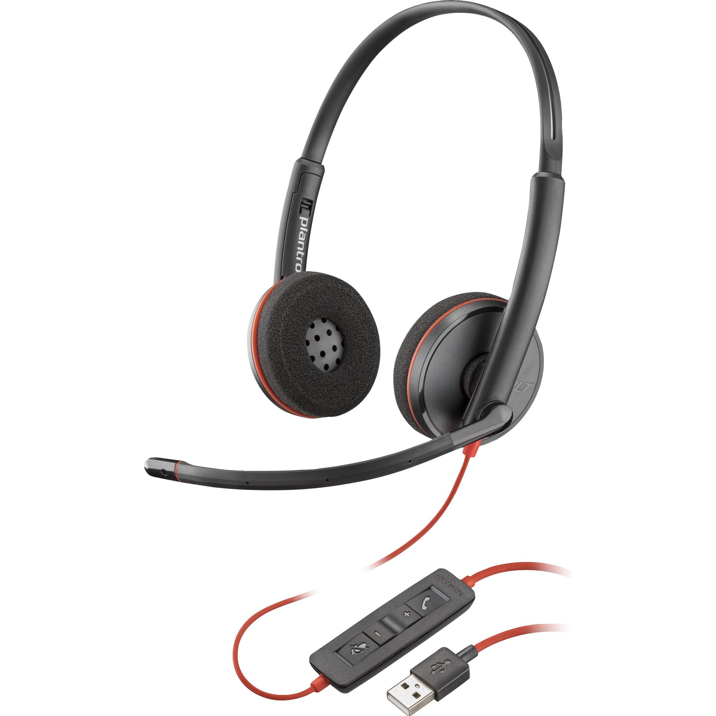 HP Blackwire C3220 USB-A Black (Kabelgebunden, USB-A), Office Headset, Schwarz