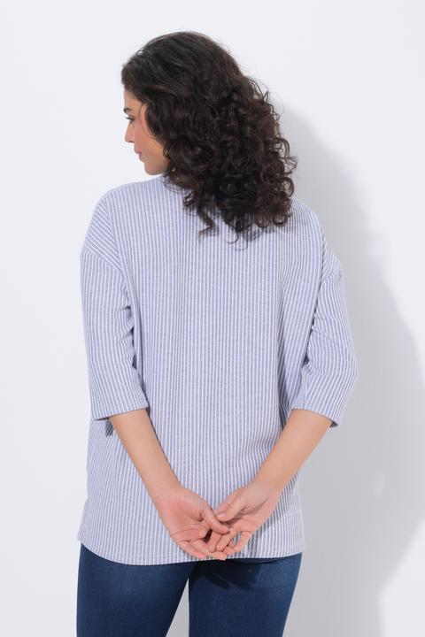 Produktbild Ulla Popken Pullover, Streifenstruktur, Rundhals, 3/4-Arm (58, 60)