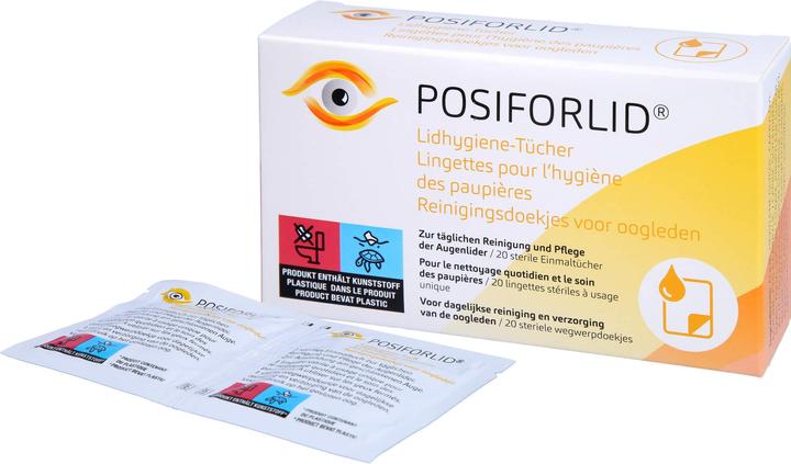 Immagine prodotto Pharma Medica Salvietta per l'igiene delle palpebre Posiforlid, 20 pezzi TUE (Salviette detergenti per il viso)