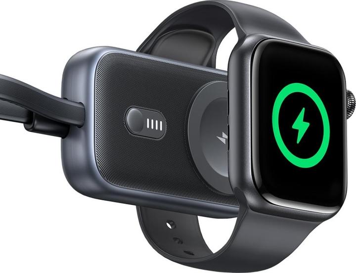 Actual product image Usams Inductive charger for Apple Watch CD245 2-in-1 with 1200mAh powerbank + USB-C cable tarnish (5 W)