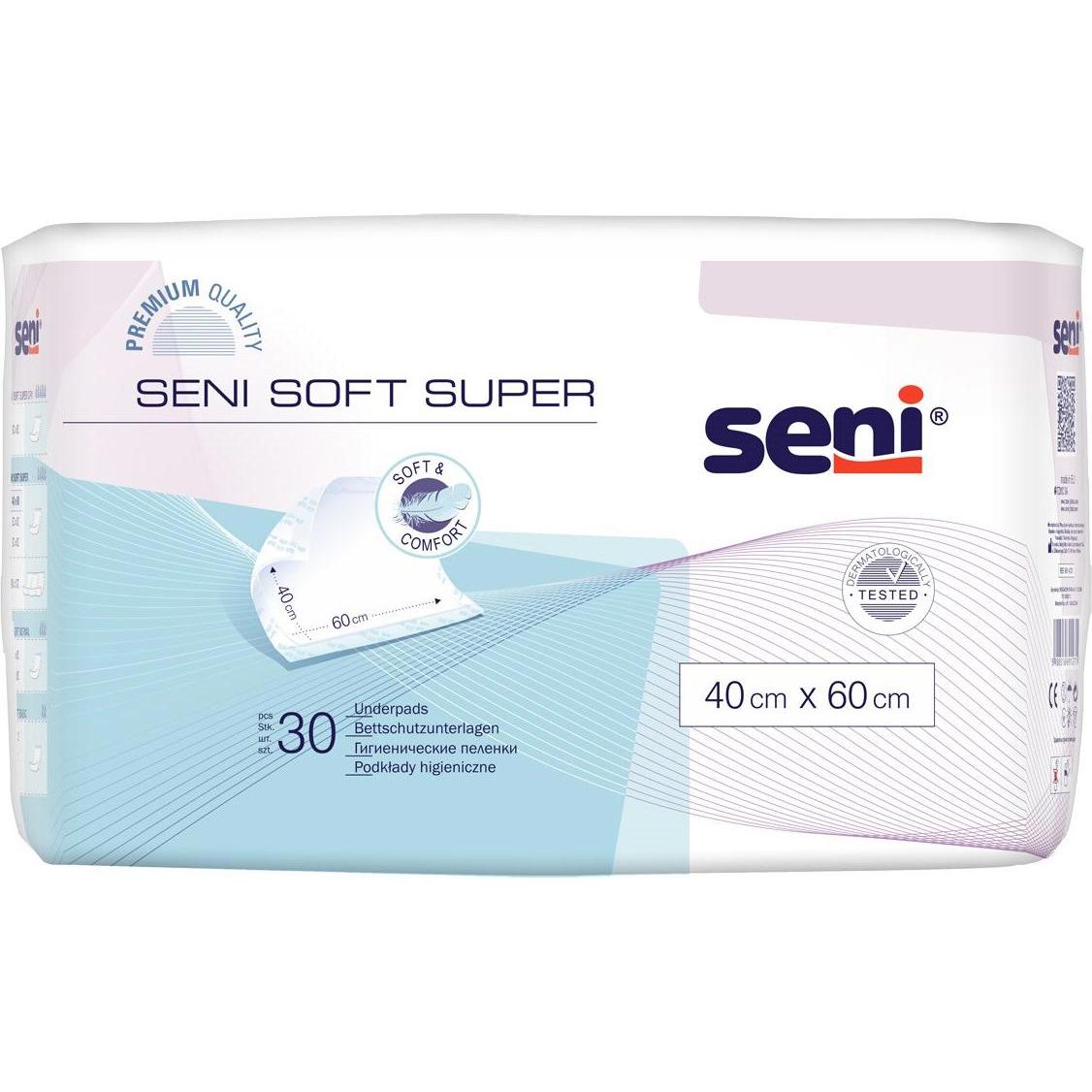 Seni, Inkontinenzhygiene, Soft Super Einmal-Bettschutz 4 Tropfen (30 x, Normal)