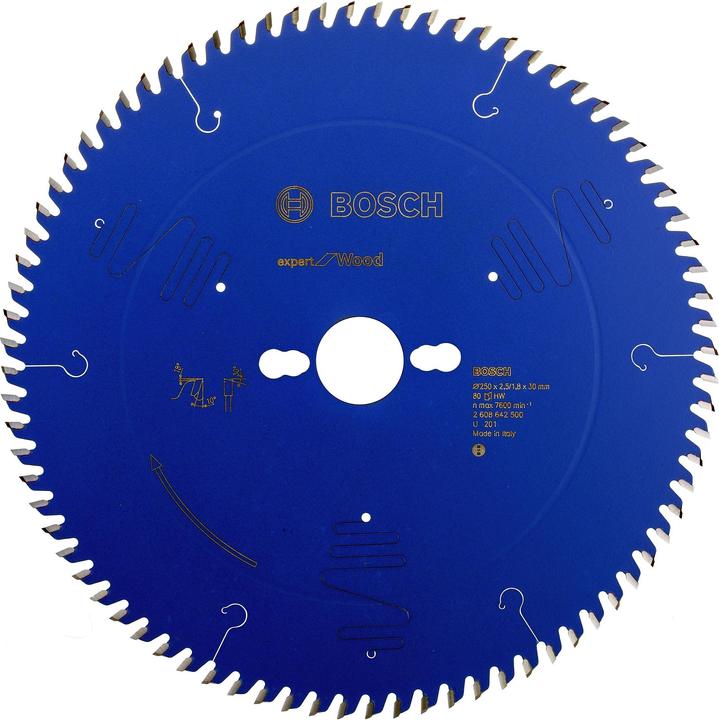 Produktbild Bosch Professional Zubehör Kreissägeblatt Expert for Wood, 250 x 30 x 2,5 mm, 80