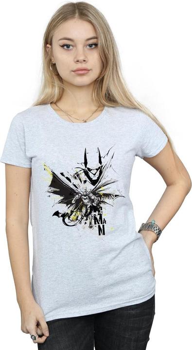 Actual product image Womens/Ladies Batman Batface Splash Cotton T-Shirt (S)