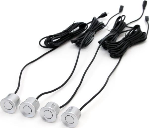 Amio Set di sensori di parcheggio TFT01 da 4,3 pollici con telecamera LED HD-315 e 4 sensori Argento