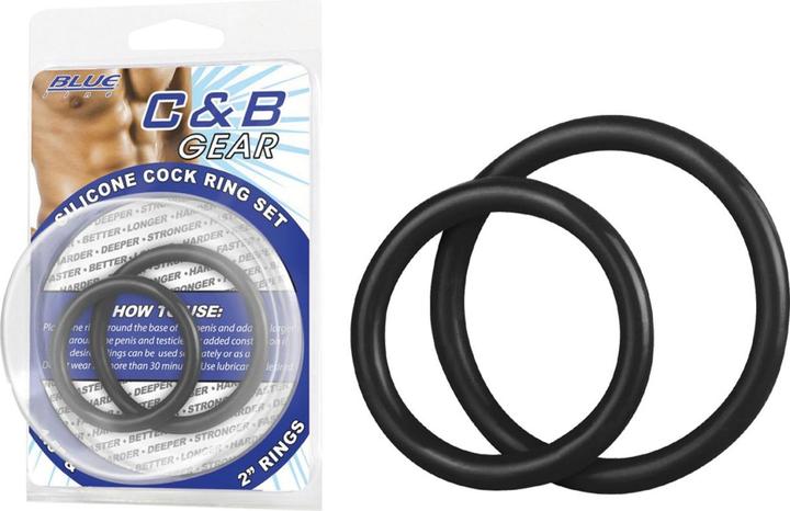 Immagine prodotto Blue Line C&B GEAR Set di anelli per il cazzo in silicone - Nero