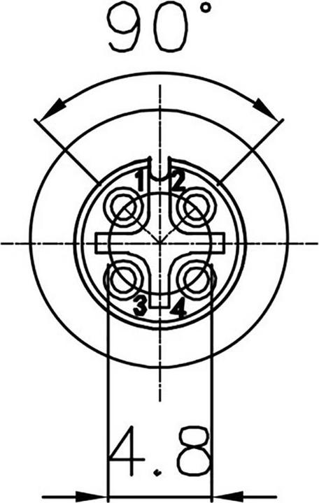 Actual product image Lumberg 0260 04 Round connector coupling, straight Total number of poles: 4 1 pc.