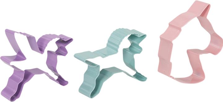 Actual product image Patisse Metal cookie cutter - Unicorns 3pcs (11cm)
