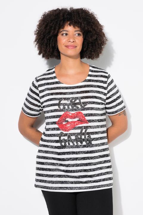 Produktbild Angel of Style T-Shirt, Ringeljersey, Lippen-Motiv (46)
