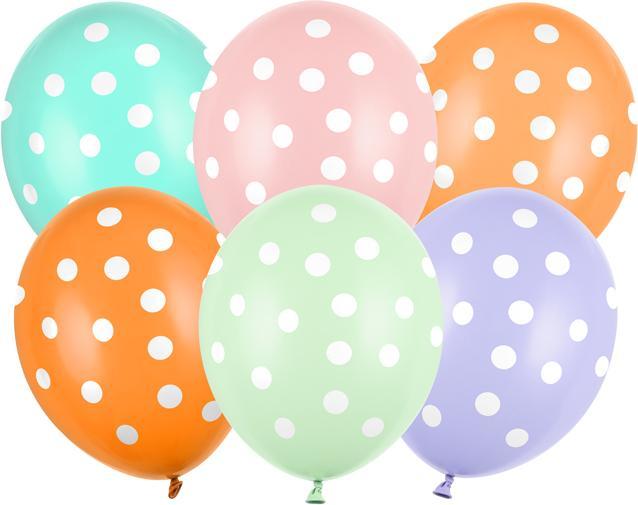 Actual product image Partydeco Balloons 30 cm, Dots, mix (1 pkt / 50 pc.) (50 x)