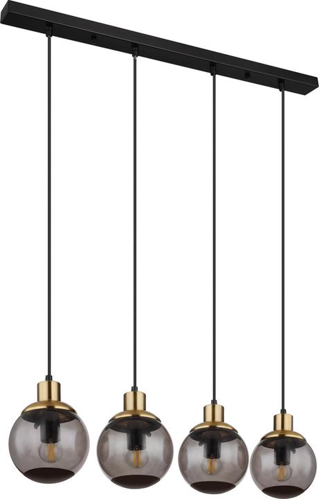 Actual product image Globo Pendant lamp Potter black matt 4xE27 (E27)