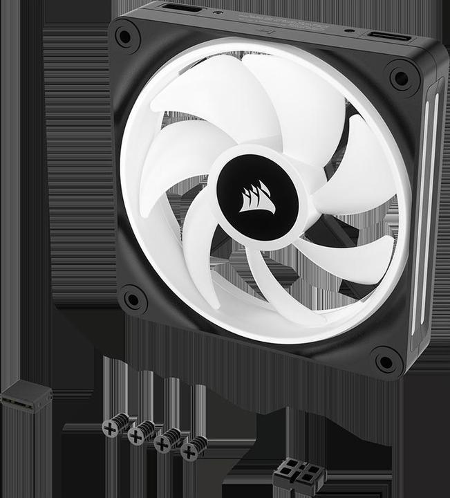 Actual product image Corsair iCUE LINK QX120 RGB 120 mm PWM fan (black, expansion kit) (120 mm, 1 x)