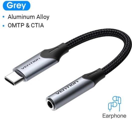 Actual product image Vention USB C – 3.5 mm Buchse (0.10 m, USB)