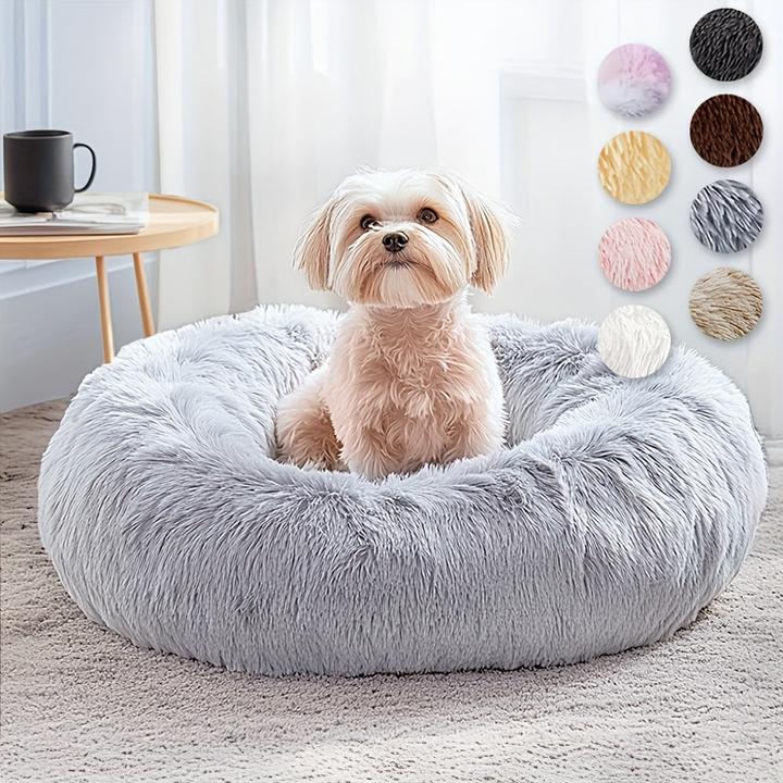 Produktbild Alopini Beruhigendes Hunde- & Katzenbett, Donut Cuddler Wärmendes Kuscheliges Weiches Rundes Bett (Hund, Katze)