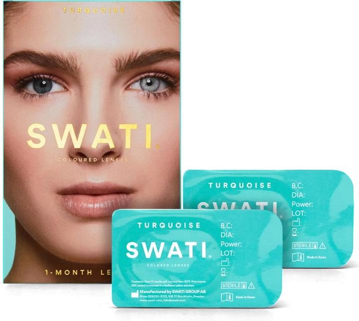 Actual product image Swati Colored Contact Lenses 1 Month - Turquoise (Turquoise)