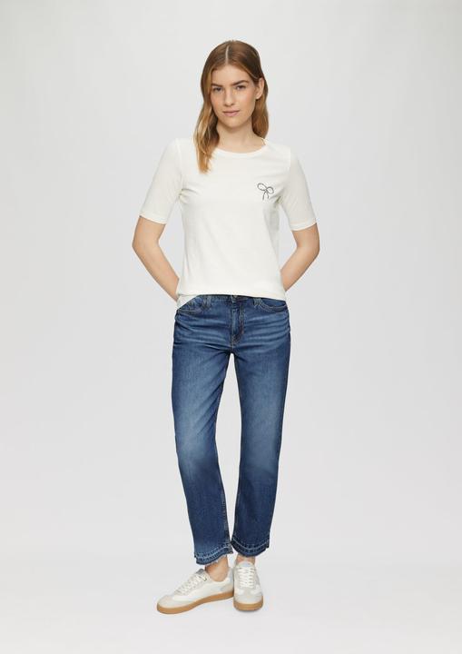 Produktbild S.Oliver Jeans-Hose Cropped Jeans / Regular Fit / Mid Rise / Straight Leg / mit Saumdetails (38)