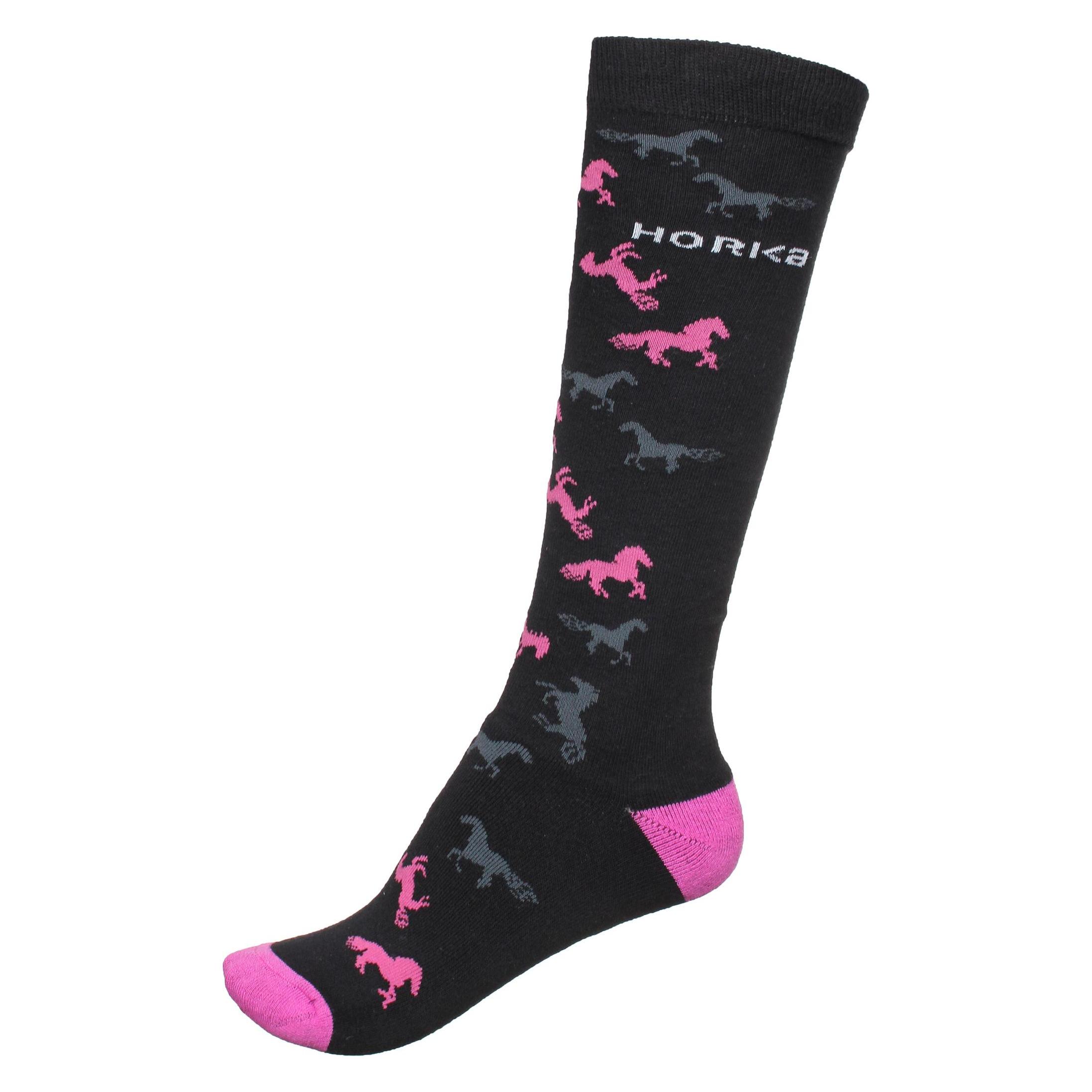 Horka, Unisex, Sportsocken, Socken (M), Schwarz, Rosa