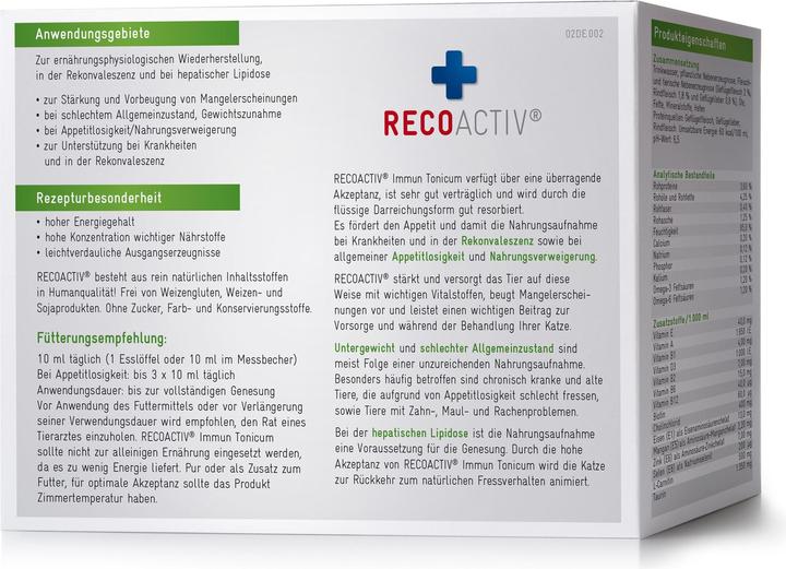 Produktbild Recoactiv Katzen-Nahrungsergänzung Immun Tonicum (Senior, Adult, 3 Stk., 270 g)