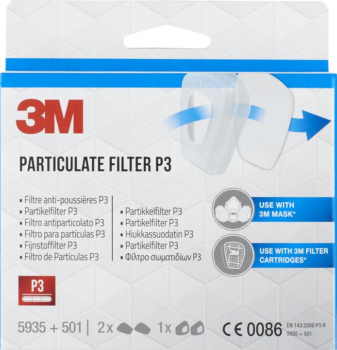 Productafbeelding 3M Deeltjesfilter voor serie 6000 en 6500 (Vervangend ademhalingsfilter)