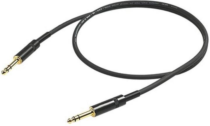 Proel Câble stéréo mâle 6,3 mm, 10 m, noir (10 m)