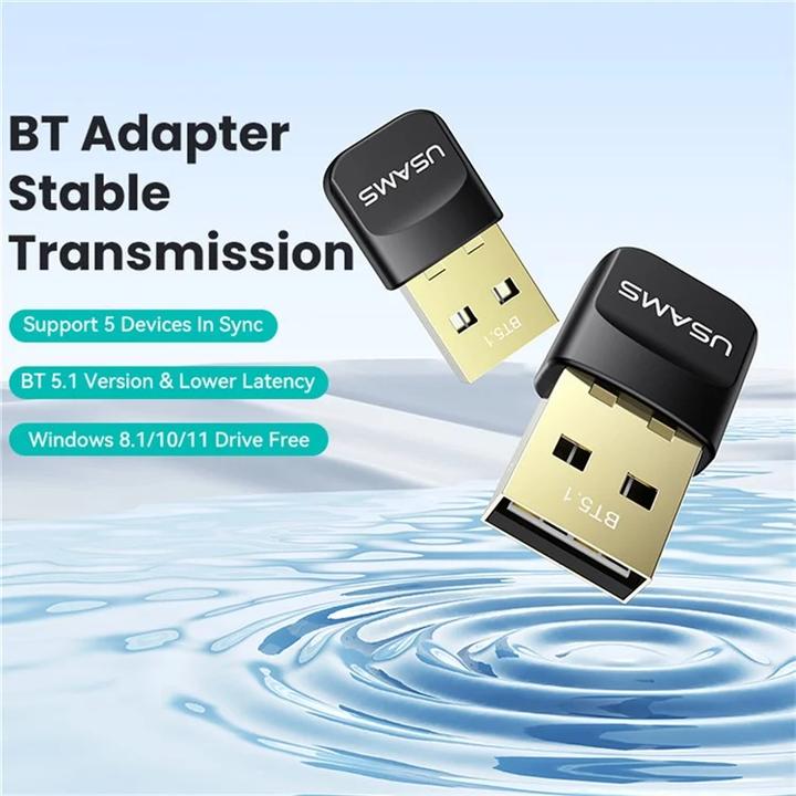 Actual product image Usams Adapter USB Bluetooth ZB321 5.1 czarny (Transmitter & Receiver)