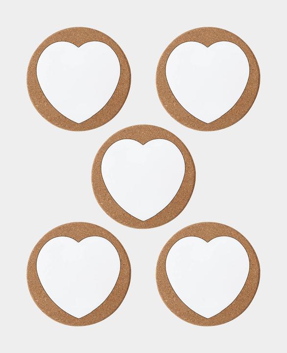 Image du produit I Am Creative Dessous de plat en liège, dessous de poêle et de casserole, coeur, 5 pcs. (5 x, Dessous de poêle)