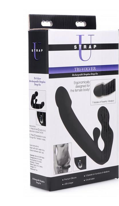 Productafbeelding XR Brands Tri-Volver Oplaadbare Strapless Strap On