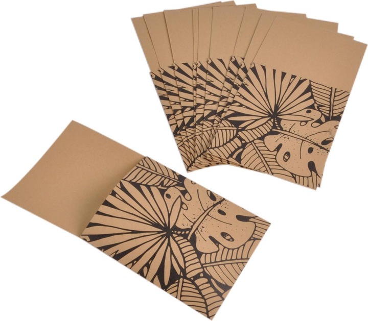 Produktbild Natura Punto Bestecktaschen mit Muster aus Kraftpapier, 12er-Set, 9,5 x 19 cm (12 x)
