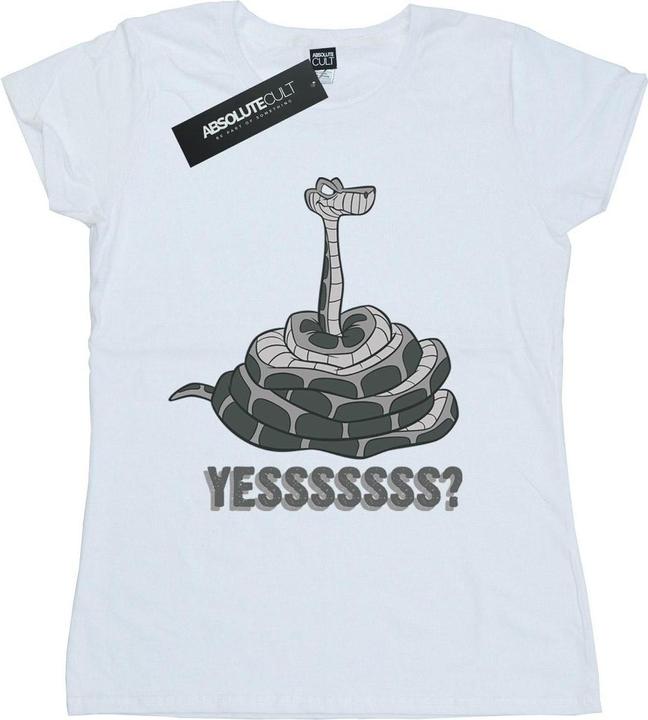 Actual product image Disney Womens/Ladies The Jungle Book Kaa Yesssss Cotton Boyfriend T-Shirt (XL)