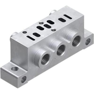 Festo ISO 15407-1 Manifold Sub-base, G1/8" (Vari), Accessori di elettronica + Alloggiamento, Argento